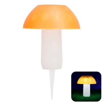 Aigostar - LED-Solarleuchte LED/0,024W/1,2V 200 mAh 2700K IP44 Steinpilz