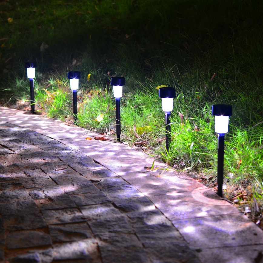 Aigostar - LED-Solarleuchte LED/0,06W/2V 32,7 cm 6500K IP44 600 mAh schwarz