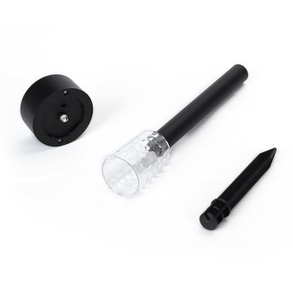 Aigostar - LED-Solarleuchte LED/0,06W/2V 32,7 cm 6500K IP44 600 mAh schwarz