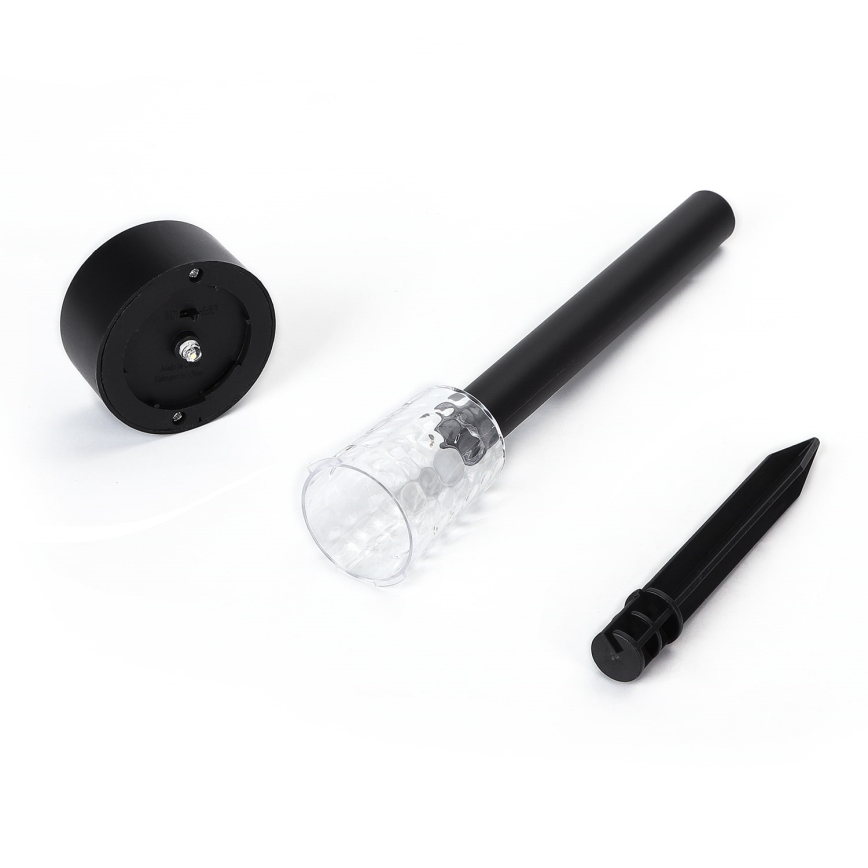 Aigostar - LED-Solarleuchte LED/0,06W/2V 32,7 cm 6500K IP44 600 mAh schwarz