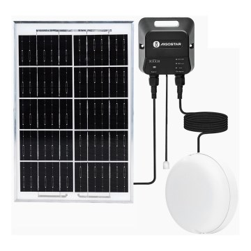 Aigostar - LED-Solarleuchte LED/70W/12V 6000 mAh 6500K d 20,5 cm + Fernbedienung