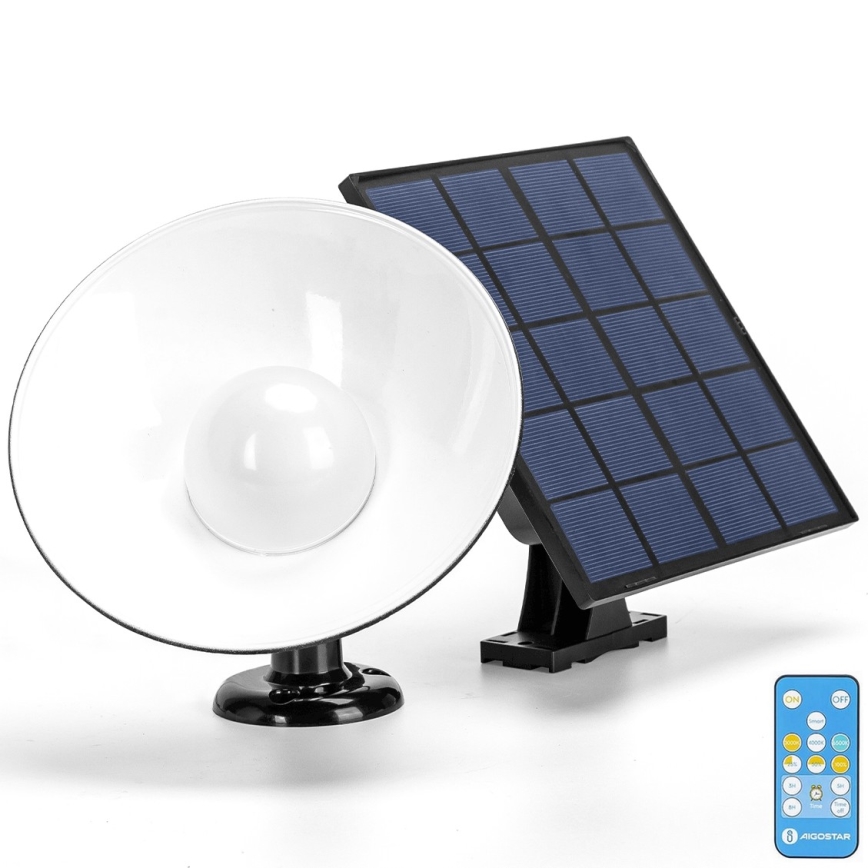 Aigostar - LED-Solarleuchte mit Sensor LED/3,2V 3000K/4000K/6500K IP65 5000 mAh Fernbedienung
