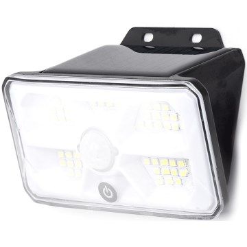 Aigostar - LED-Solarleuchte mit Sensor LED/3,7V 6500K 500 mAh IP65 schwarz