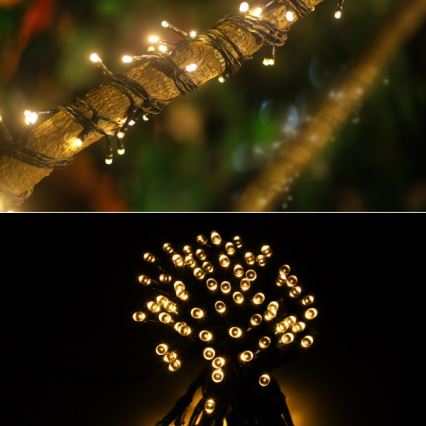 Aigostar - LED-Solarlichterkette 100xLED/12m 300 mAh IP65 warmweiβ