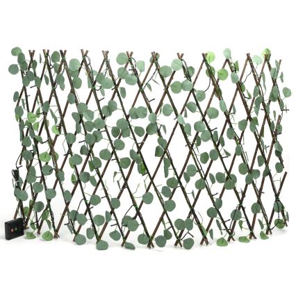 Aigostar - LED-Solarlichterkette 102xLED/2x0,7m IP65 300 mAh warmweiβ Eukalyptus