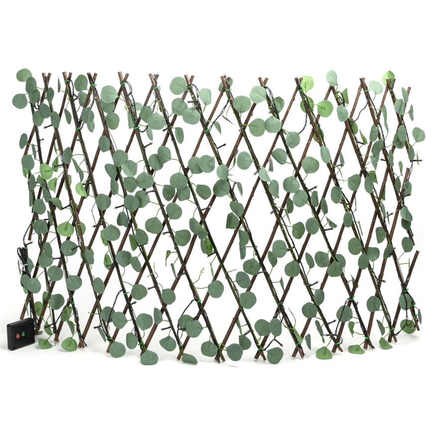 Aigostar - LED-Solarlichterkette 102xLED/2x0,7m IP65 300 mAh warmweiβ Eukalyptus