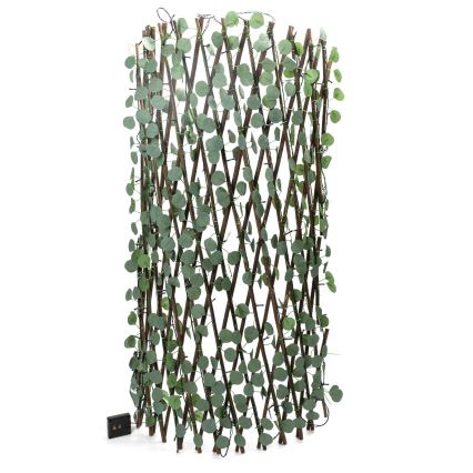 Aigostar - LED-Solarlichterkette 148xLED/2x1,2m IP65 300 mAh warmweiβ Eukalyptus