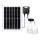 Aigostar - LED-Solarpendelleuchte mit Sensor 2xLED/70W/12V 12000 mAh 6500K IP65 Ø 12 cm + Fernbedienung