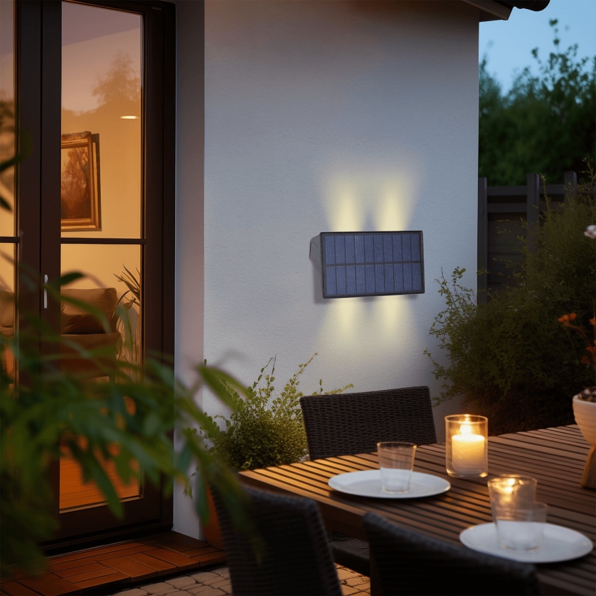 Aigostar - LED-Solarwandleuchte LED/4W/5,5V 2700K IP44