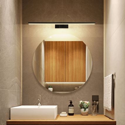 Aigostar - LED-Spiegelbeleuchtung für Badezimmer LED/12W/230V 4000K 60 cm IP44 schwarz