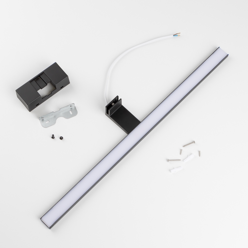 Aigostar - LED-Spiegelbeleuchtung für Badezimmer LED/12W/230V 4000K 60 cm IP44 schwarz