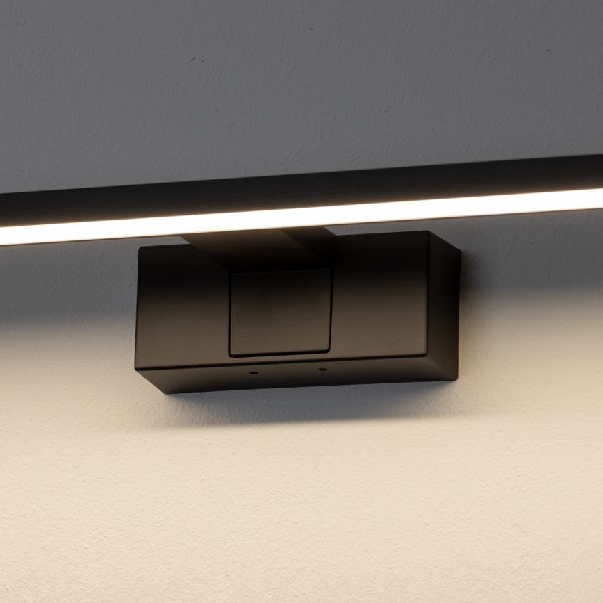 Aigostar - LED-Spiegelleuchte für Badezimmer, 8 W, 230 V, 4000 K, 40 cm, IP44, schwarz
