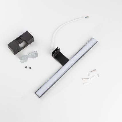 Aigostar - LED-Spiegelleuchte für Badezimmer, 8 W, 230 V, 4000 K, 40 cm, IP44, schwarz