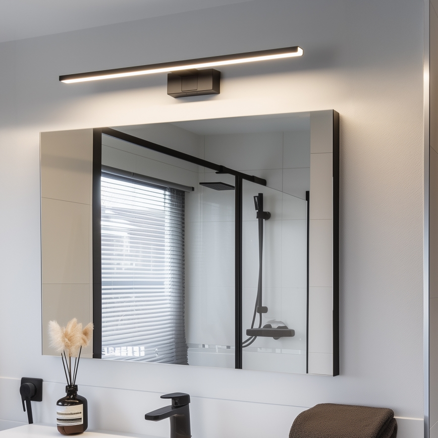 Aigostar - LED-Spiegelleuchte für das Badezimmer / 12W / 230V / 4000K / 60 cm / IP44 / schwarz