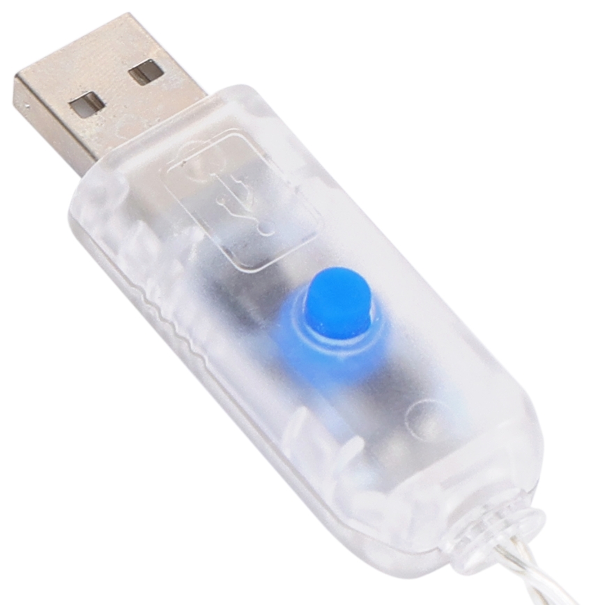 Aigostar - dimmbare LED-Weihnachtslichterkette 300 LEDs/8 Funktionen USB 6×3 m warmweiß + Fernbedienung