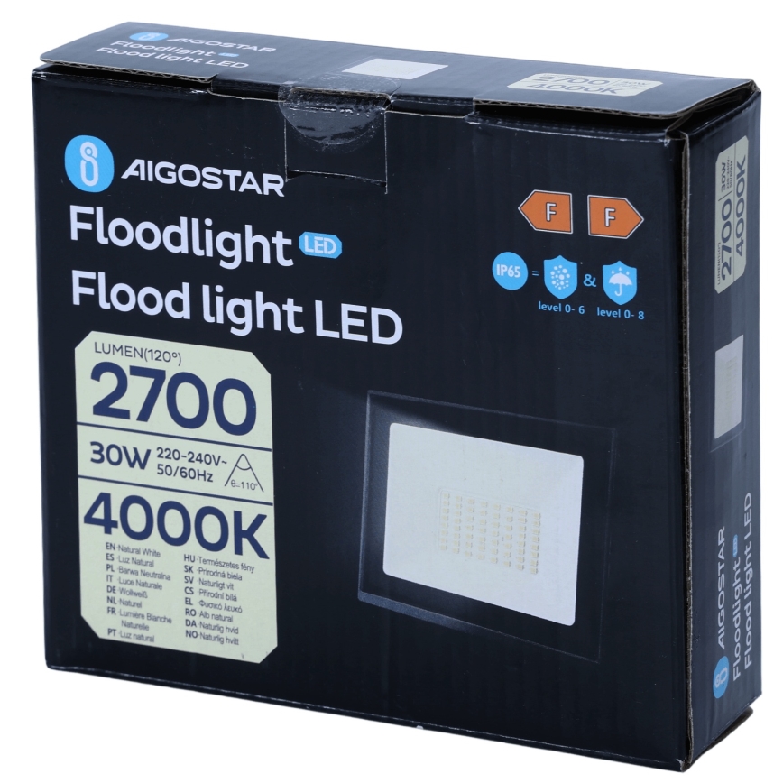 Aigostar - LED-Strahler LED/30W/230V 4000K IP65