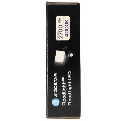 Aigostar - LED-Strahler mit Sensor LED/30W/230V 4000K IP65
