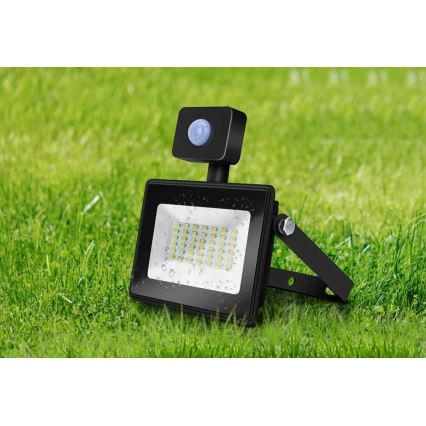 Aigostar – LED-Strahler mit Sensor LED/50W/230V 4000K IP65 schwarz