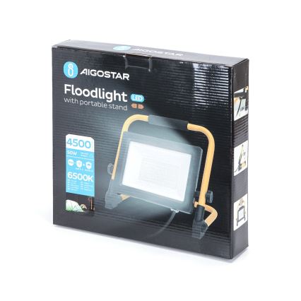Aigostar - LED Strahler mit Stativ LED/50W/230V 6500K IP65