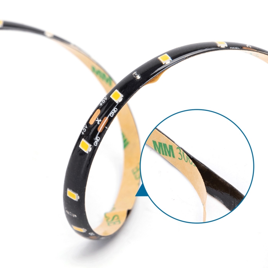 Aigostar - LED-Streifen 2m LED/4,9W/5V 2700K IP65 schwarz