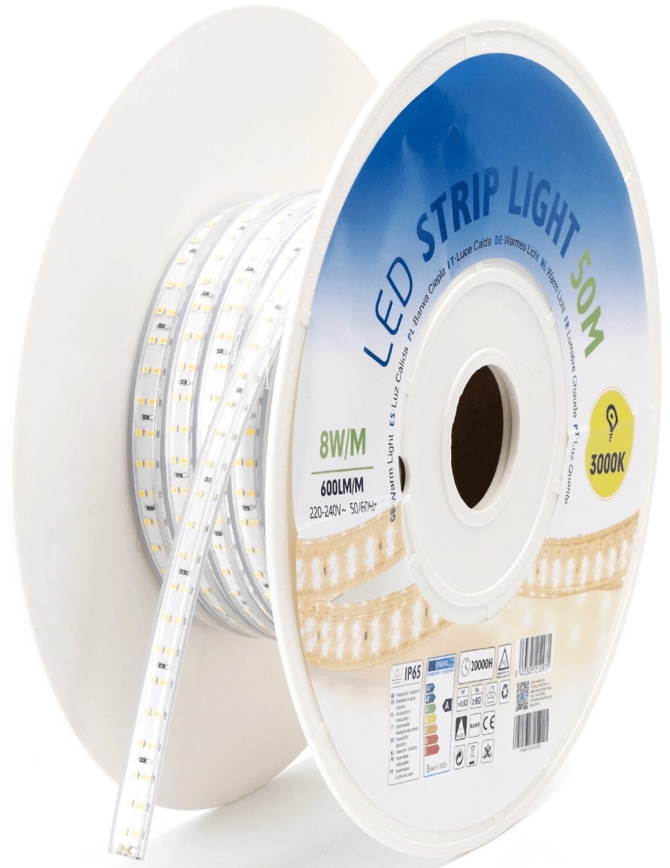 Aigostar - LED-Streifen LED/400W/230V 50m 3000K IP65