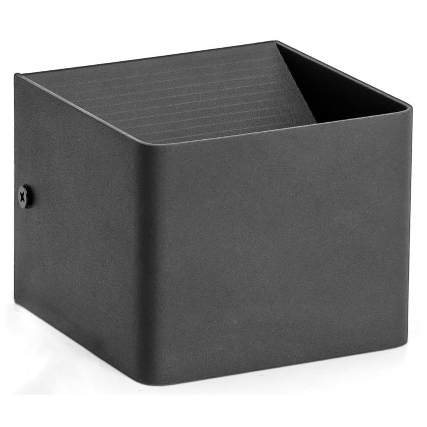 Aigostar - LED-Wandbeleuchtung LED/5,5W/230V 10x10 cm schwarz