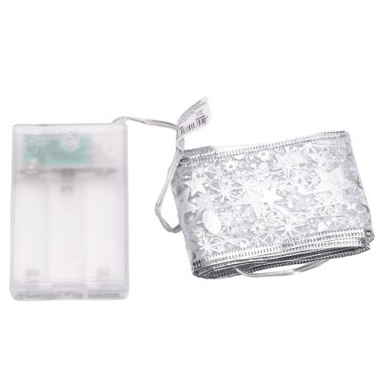 Aigostar - LED Weihnachtskette 20xLED/3xAA 2 m warmweiß silber