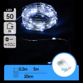 Aigostar - LED Weihnachts-Lichterkette 50xLED/3xAA 5,3m kaltweiß