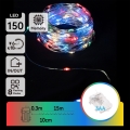 Aigostar - LED Weihnachts-Lichterkette für den Außenbereich 150xLED/8 Funktionen/3xAA 15,3m IP44 mehrfarbig