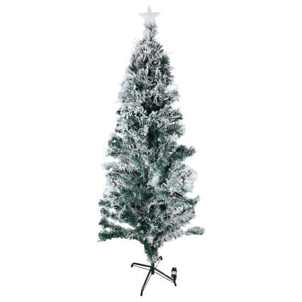 Aigostar - LED-Außen-Weihnachtsbaum 245 LEDs/8 Funktionen 2,1 m IP44 warmweiß