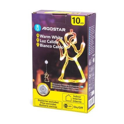 Aigostar - LED Weihnachtsdekoration LED/3xAAA Engel 21 cm