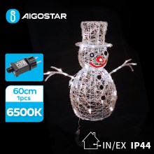Aigostar - LED-Weihnachtsdeko für den Außenbereich LED/3,6W/31/230V 6500K 60 cm IP44 Schneemann