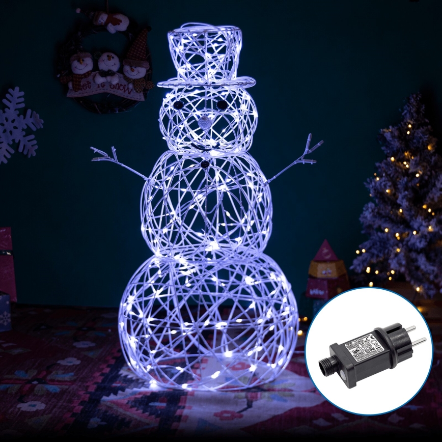 Aigostar - LED-Weihnachtsdeko für den Außenbereich LED/3,6W/31/230V 6500K 90cm IP44 Schneemann