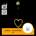 Aigostar - LED-Weihnachtsdekoration 10xLED/3xAAA Herz 16 cm