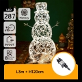 Aigostar - LED-Weihnachtsdekoration für den Außenbereich 3,6W/31/230V 2700K 120 cm IP44 Schneemann