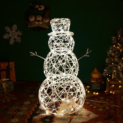Aigostar - LED-Weihnachtsdekoration für den Außenbereich 3,6W/31/230V 2700K 120 cm IP44 Schneemann