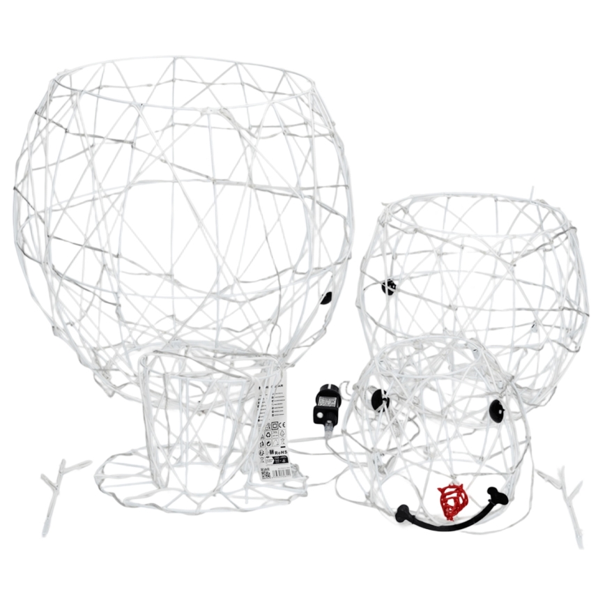 Aigostar - LED-Weihnachtsdekoration für den Außenbereich 3,6W/31/230V 2700K 120 cm IP44 Schneemann