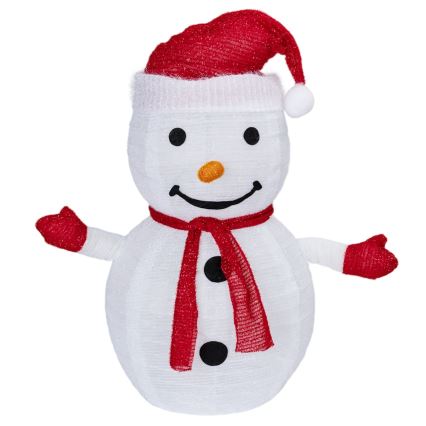 Aigostar - LED-Weihnachtsdekoration für den Außenbereich 50xLED/3xAA 0,7m IP44 Schneemann + Fernbedienung