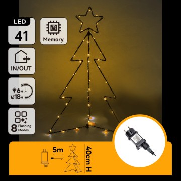 Aigostar - LED-Weihnachtsdekoration für den Außenbereich LED/3,6W/230V 40 cm IP44 warmweiß