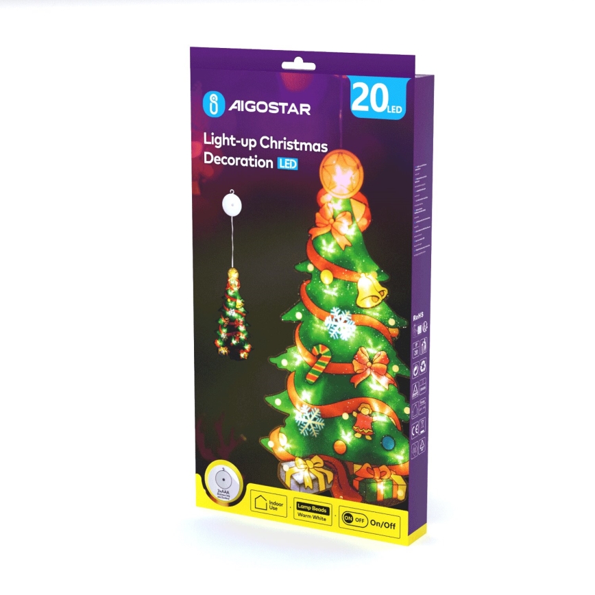 Aigostar - LED-Weihnachtsdekoration LED/3xAAA Baum 45cm