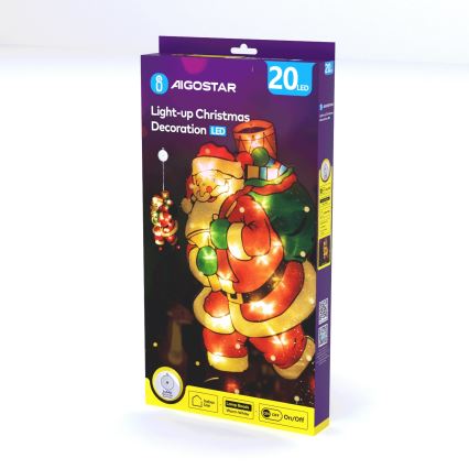 Aigostar - LED-Weihnachtsdekoration LED/3xAAA Santa 45cm