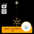 Aigostar - LED-Weihnachtsdekoration LED/3xAAA warmweiβ Schneeflocke 19cm