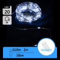 Aigostar - LED Weihnachtskette 20xLED/2x3V 2m kaltweiß