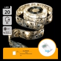 Aigostar - LED Weihnachtskette 20xLED/3xAA 2 m warmweiß silber