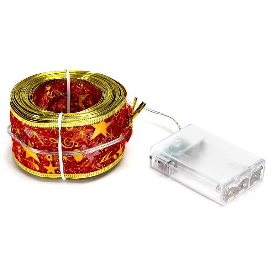 Aigostar - LED Weihnachts-Lichterkette 20xLED/3xAA 2 m warmweiß rot