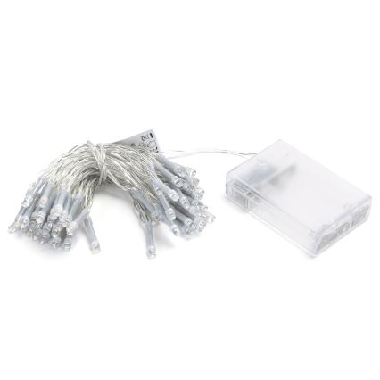 Aigostar - LED-Weihnachtskette 50xLED/3xAA 5,3m mehrfarbig