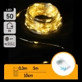 Aigostar - LED-Weihnachtskette 50xLED/3xAA 5,3m warmweiß