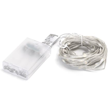 Aigostar - LED-Weihnachtslichterkette 100xLED/3xAA 10,3m warmweiβ