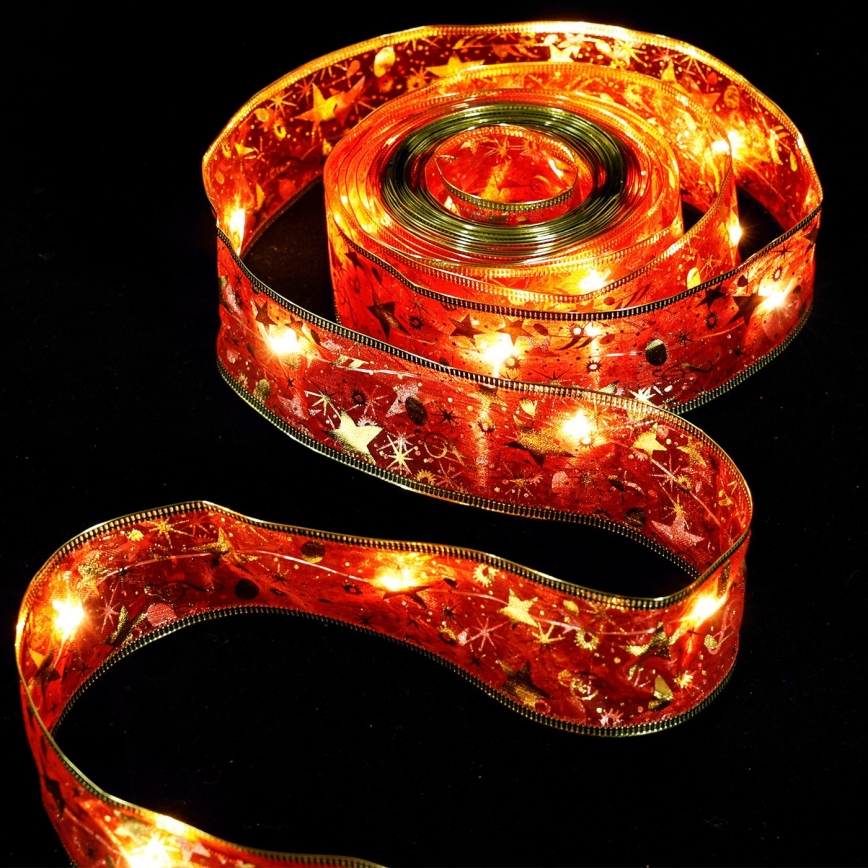 Aigostar - LED-Lichterkette 100xLED/3xAA 10 m warmweiß/rot