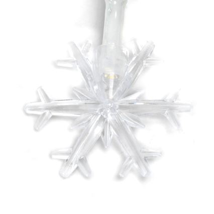 Aigostar - LED Weihnachtslichterkette 10xLED/3xAA, 1,5 m, warmweiß, Schneeflocken